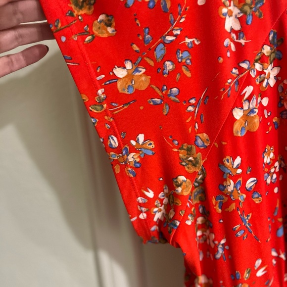 London Times v-neck empire waist short sleeve midi dress- new w/o tags- 2X - Picture 4 of 7